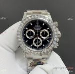 Noob V13 Rolex Daytona Square Diamond Black 40mm Watch Super Clone 7750